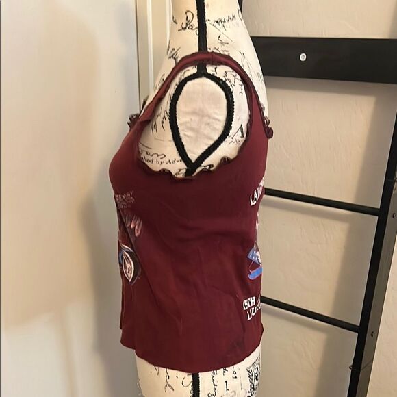 Vintage Laughlin Motorcycle Rally 15th Annual Run 1997 Burgundy Tank Top Eagle - Picture 5 of 12